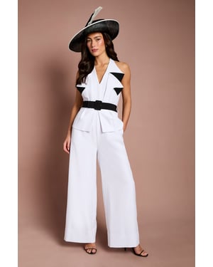Lisa Tan Statement V Neck Jumpsuit
