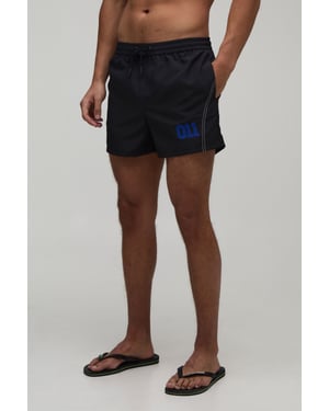 Constrast Stitch Short Length Swim Short