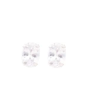 Luxenter Sterling zilveren 925 oorbellen met gerhodineerde briljant zirkonia - Essential