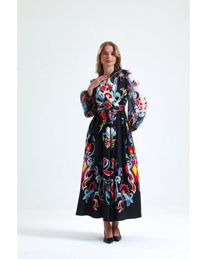 Florale Print Maxi A-Lijn Jurk