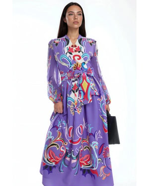 Bloemenprint Maxi A-Lijn Jurk