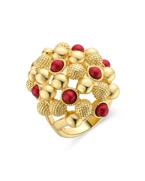 Luxenter ring afgewerkt in 18k geel goud - Xiglor