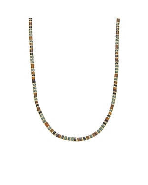 Luxenter Sterling Zilver 925 en tijgeroog collier met 18k gouden afwerking - Ryhu