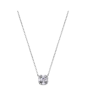 Luxenter Sterling Zilver 925 Ketting met Gerhodineerd Briljant Zirkonia - Dyadu