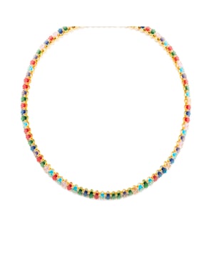 Luxenter-halsband med flerfärgad kristall 18k guldfinish - Nex