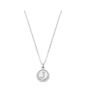 Luxenter Rhodium Plated Briljant Zirkonia Ketting - Alfabet