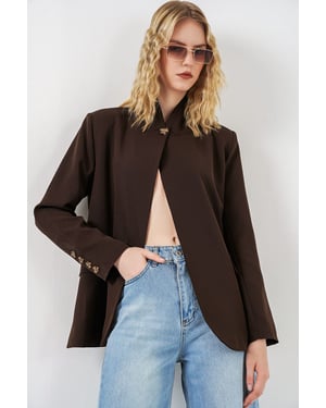 Oversized Sjaalkraag Blazer