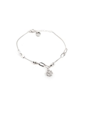 Luxenter Rhodium Plated Briljant Zirkonia Armband - Wilya