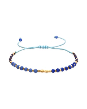 Luxenter Armband met Blauw Kristal 18k goud afwerking - Anlako