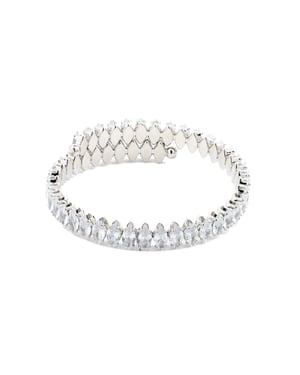 Luxenterarmband med glänsande zirkonia silverfinish - Comega