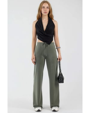 Wijde broek met trekkoord in de taille
