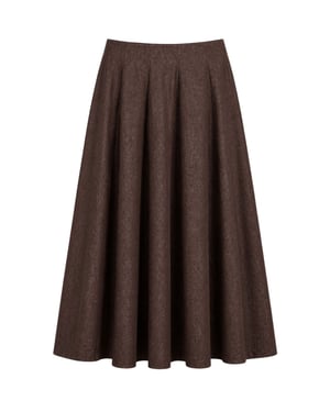 Hoge Taille A-Lijn Midi Denim Rok