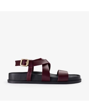 Zarlea Strap Burgundy Leather Sandals