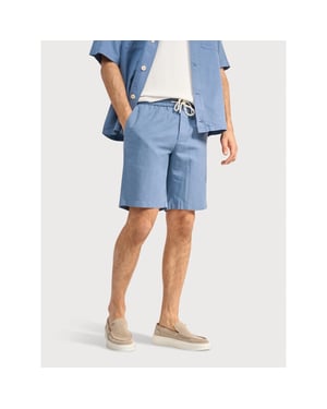 Blue Industry De linnen short |