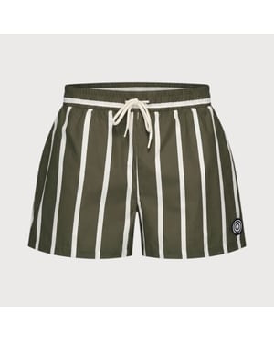 Blue Industry De gestreepte swimshort |