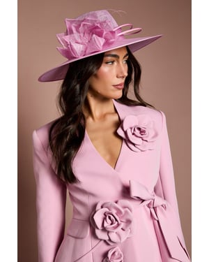Lisa Tan Origami Flower Fedora Hat