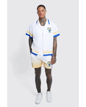 Regular Fit Miami Border Shirt And Short Set