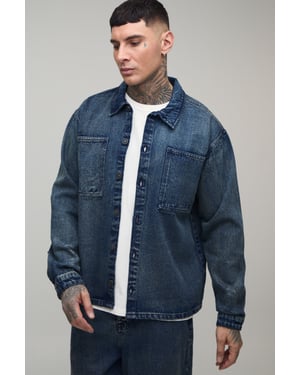 Tall Extreme Washed Oversized Denim Shirt