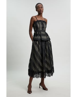 Textured Organza Mix Full Skirt
