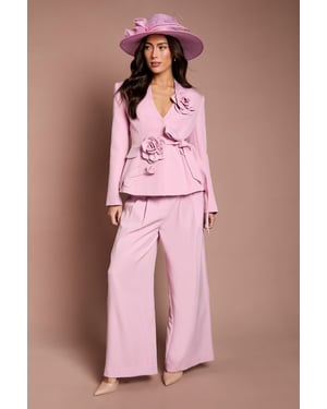 Lisa Tan Wide Leg Crepe Trouser