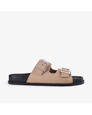 Zarlea Buckle Sand Suede Sandals