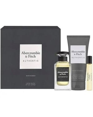 Abercrombie & Fitch Authentic Man Gift Set (Eau De Toilette 100ml + Eau De Toilette 15ml + Hair & Body Wash 200ml)