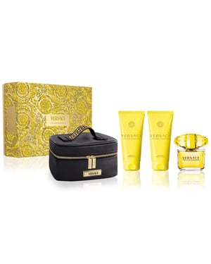 Versace Yellow Diamond Gift Set (Eau De Toilette 90ml + Shower Gel 100ml + Body Lotion 100ml + Pouch)
