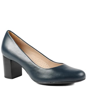 Jones Bootmaker Xantara Leather Block Heel Court Shoes