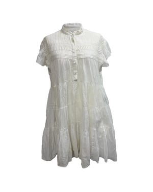 Isabel Marant Etoile Lanikaye Mini Dress in White Cotton