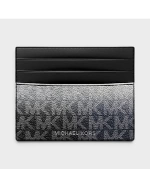 Michael Kors Logo Tall Card Case Cooper Black Multi