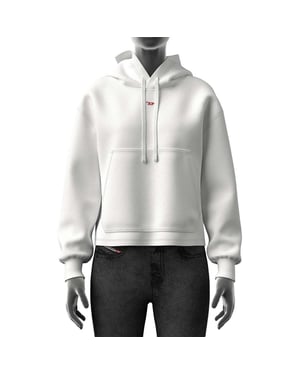 Women's Diesel Jaral Hood D Hoodie in White