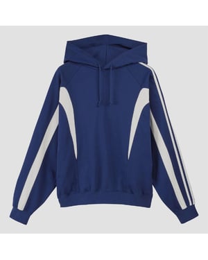 Men's Y-3 Line Hoodie in Blue