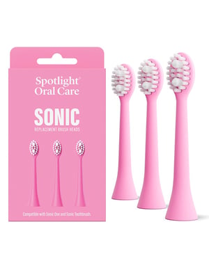 Spotlight Oral Care Sonic Toothbrush Replacement Heads In Pink