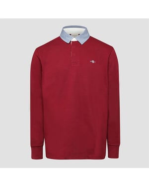 Men's Gant Fit Chambray Rugger Sweatshirt in Red