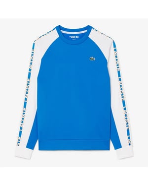Men's Lacoste Colour Block Stripe Sweatshirt in Blue-White