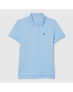 Women's Lacoste Fit Petit Polo Shirt in Blue