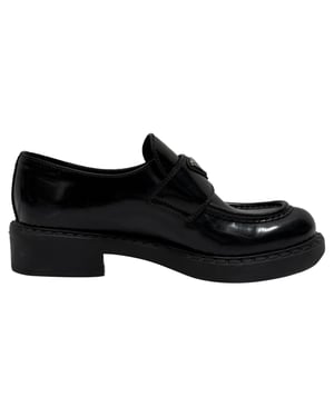 Prada loafers van geborsteld zwart leer