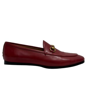Gucci Jordaan loafers van rood kalfsleer