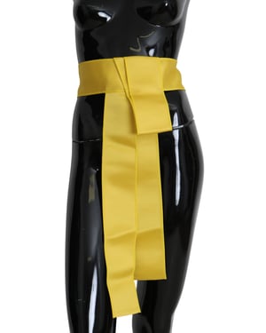 Dolce & Gabbana Gul Bred Knappslutningssidenbälte