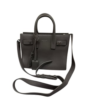 Saint Laurent Sac De Jour Nano-tas in grijs leer