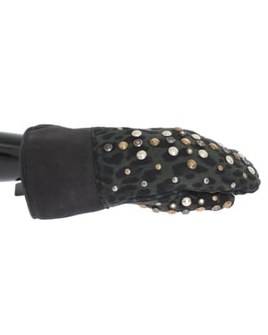 Luipaardprint Studs Handschoenen