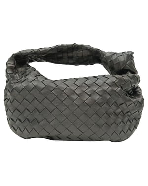 Bottega Veneta Teen Jodie Axelväska i Grått Lammskinn