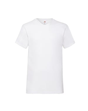 Fruit of the Loom Heren Valueweight Effen V Hals T-shirt (Wit)