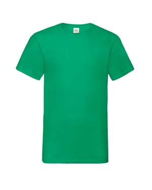 Fruit of the Loom Heren Valueweight V Neck T-shirt (Kelly Groen)