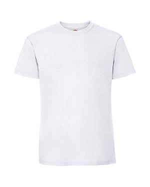 Fruit of the Loom Heren Iconic 195 Premium Ringspun Katoen T-Shirt (Wit)