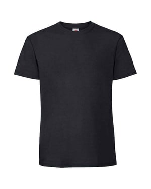Fruit of the Loom Heren Iconic 195 Premium Ringspun Katoen T-Shirt (Zwart)