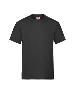 Fruit of the Loom Heren Zwaar Katoenen T-Shirt (Zwart)