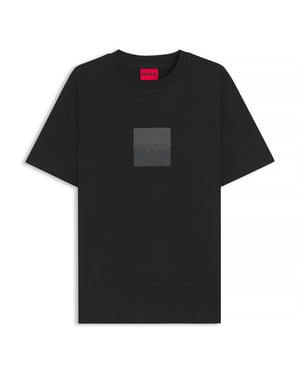 Men's Hugo Split Logo T Shirt in Black