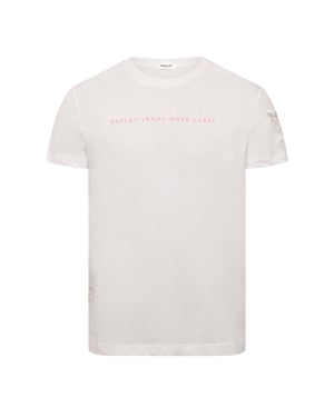 Women's Replay Label T Shirt in White