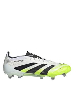 Men's adidas Predator Elite Firm Ground Football Boots in White/Blk/Lemon